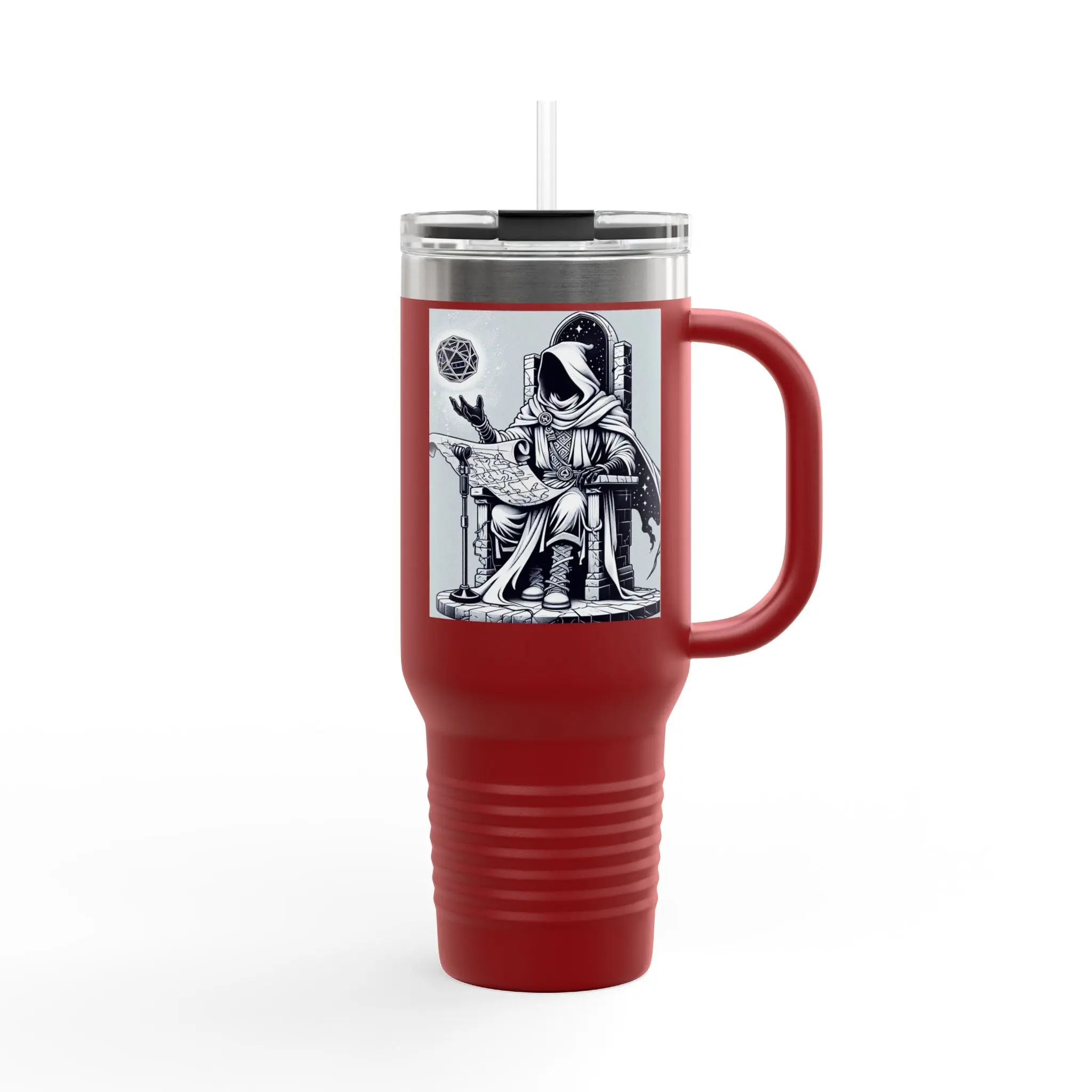 Dungeon Master 40oz Tumbler – DnD Dice & Dragon Insulated Travel Cup | Tabletop RPG Gamer Gift | Dungeons & Dragons DM Mug