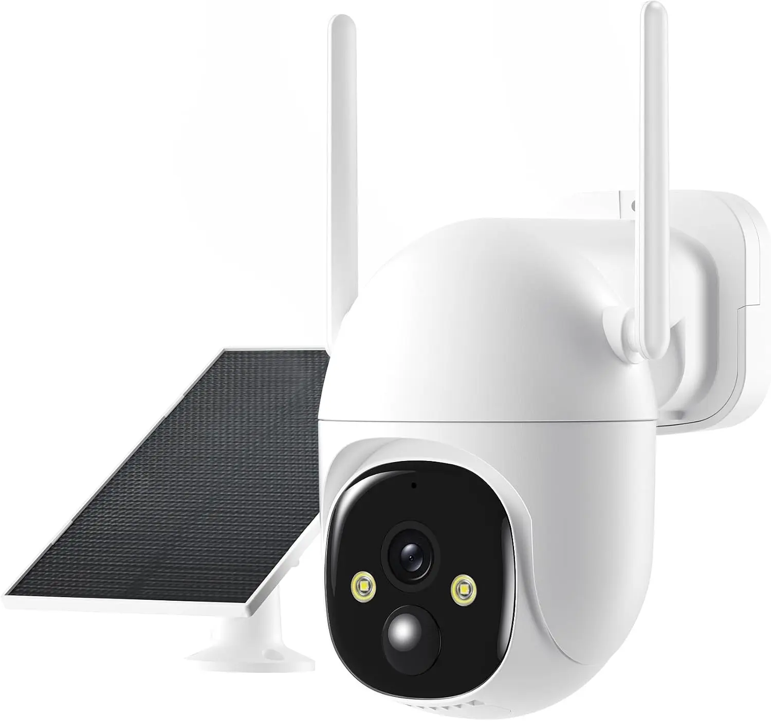 2K Solar Security Cameras Wireless Outdoor, WiFi Cameras for Home Security | 360° View Pan/Tilt with Motion Detection,Color Night Vision(Spotlight), Instant Alert, 2-Way Audio,Siren,IP65, 2.4GHz