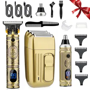 Professional Hair Trimmer for Men,Hair Clippers for Men Nose Hair Trimmer Shaver Set,Cordless Barber Clippers,T-Blade Beard Trimmer Electric Shaver Razor for Men Haircutting Grooming Kit