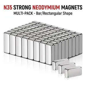N35 Neodymium Bar/Rectangular Magnets, Small and Large Sizes, for DIY Crafts and Refrigerator Use (Tools & Hardware Magnets)