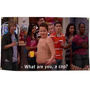 What Are You A Cop Gibby 3x5ft Tapestry Banner Flag With 4 Brass Grommets For Indoor Outdoor Dormitory Party Decor