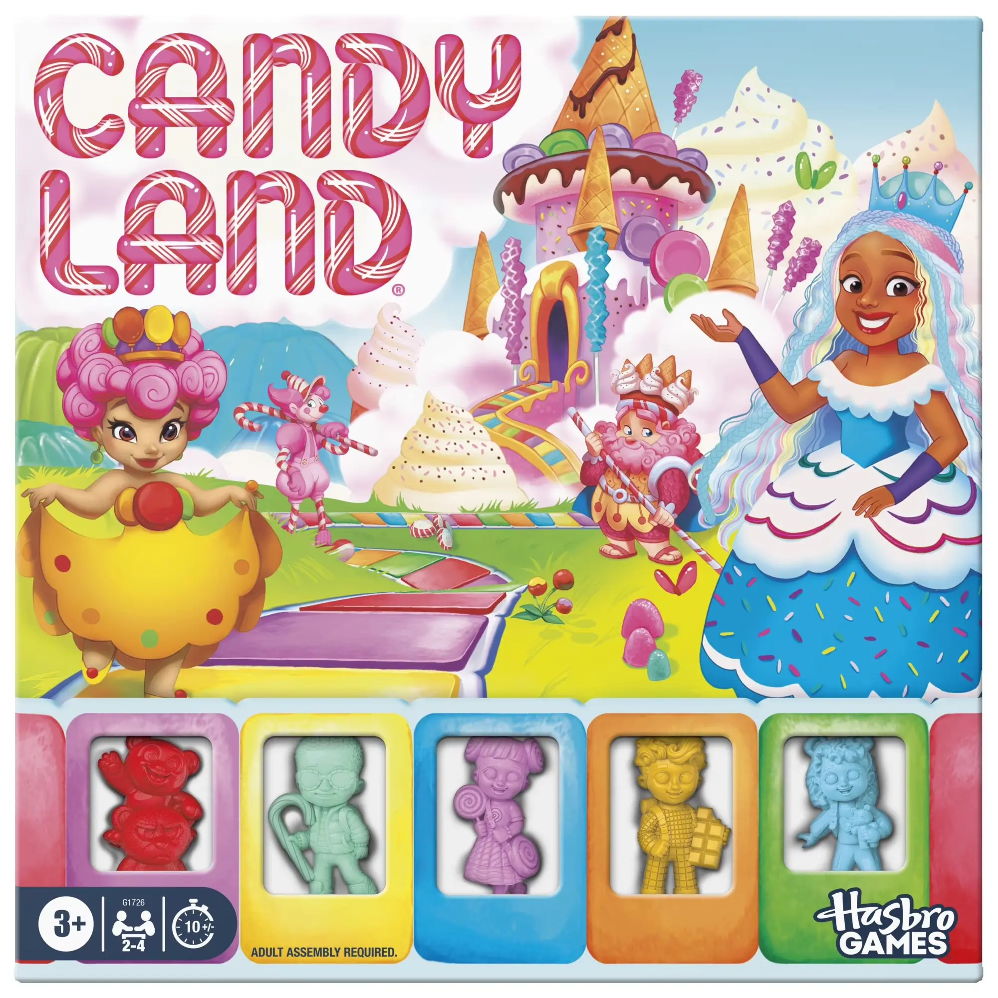 Candy Land Board Game, 2 Ways to Play, Reimagined Gameboard & Tokens, Ages 3+