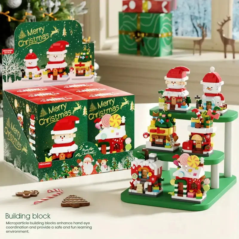 Christmas Building Block Advent Calendar 1292 Pieces STEM Toy with Santa Snowman Reindeer & Tree for Ages 10+ Festive Family Decor Gift christmas  gifts