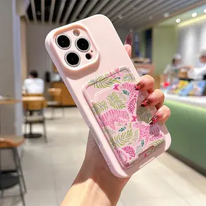 Self-Adhesive Card Holder Phone Case, Shockproof Protection Tpu Cover for iPhone 6/7/8/x/XR/XS Max/11/12/13/14/15 Pro Max, Perfect Gift for Women