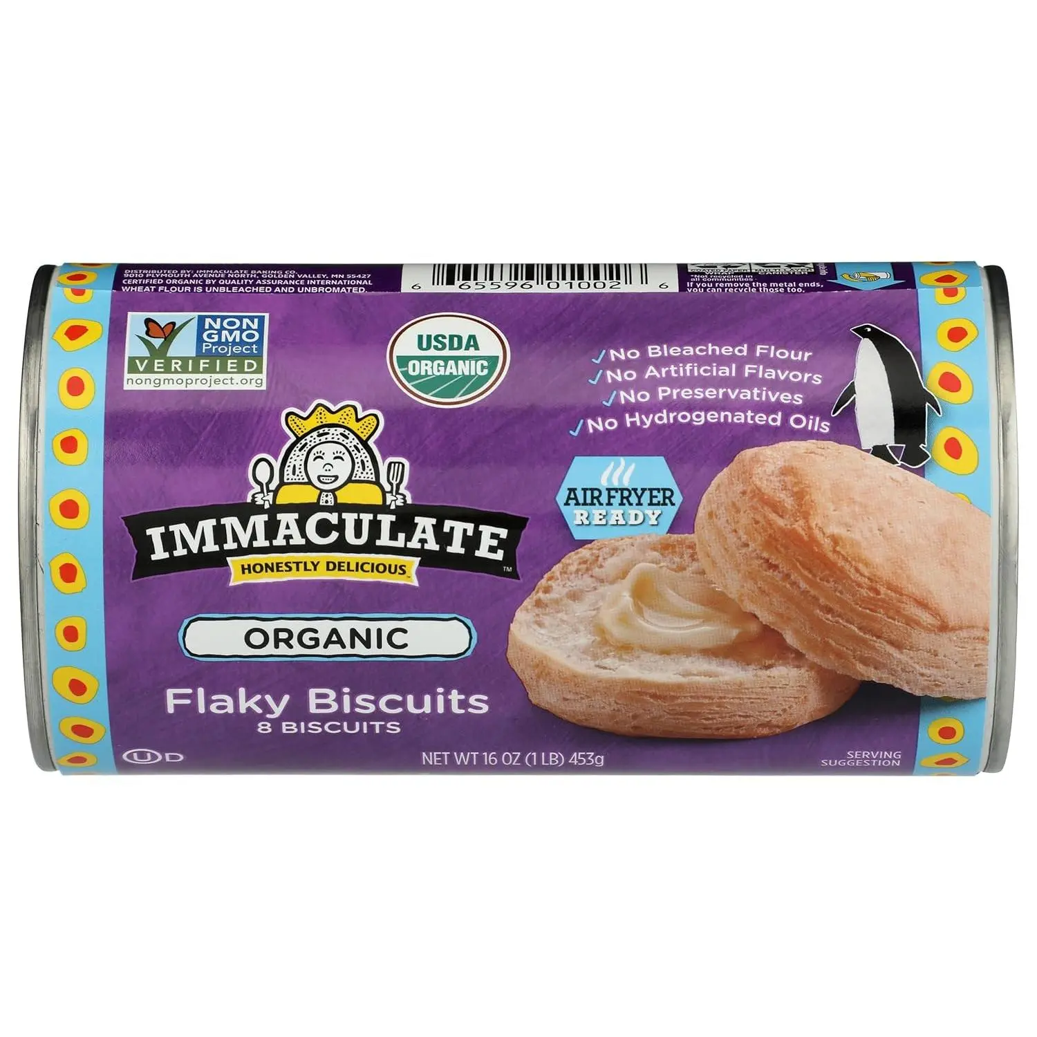 Immaculate Baking Organic Biscuits, Ready to Bake Flaky Biscuits, 8 Count, 16 oz