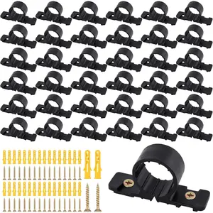 50 Pack 1/2 Inch Pipe Supports Suspension Pipe Clamps with Screws for Pex, Copper, CPVC Tubing