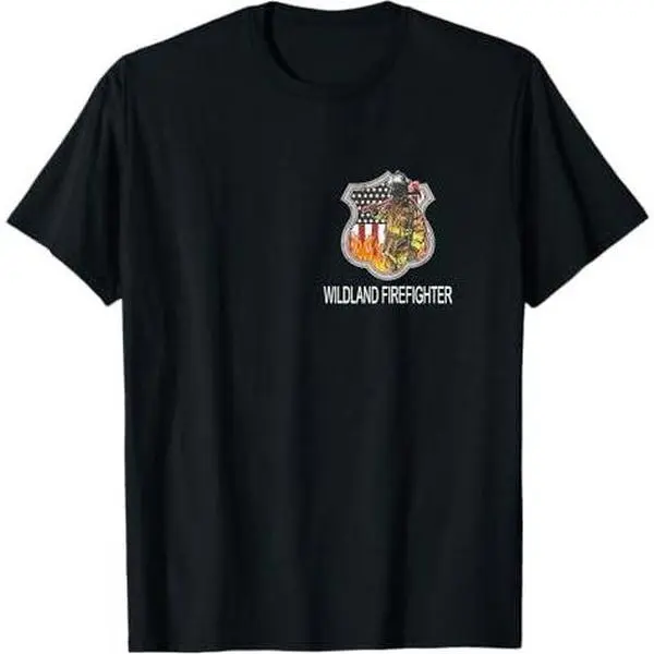 Wildland Firefighter Fire Rescue Red Line Wildland Fireman T-Shirt