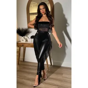 Forever Yours Fringe Set Black