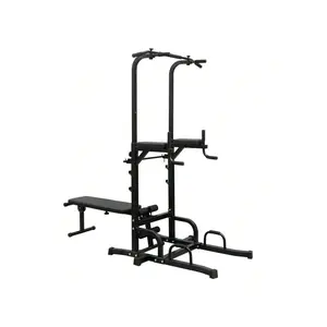 Hot selling styles  Power Tower With Bench Pull Up Bar Station Adjustable Height Dip Stand Heavy Duty Multi Function Fiess Rack Strength training
