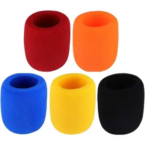Thick Microphone Cover, Mic Covers Windscreen Suitable for  Standard Handheld Stage Microphone,  Covers (5 Pack)
