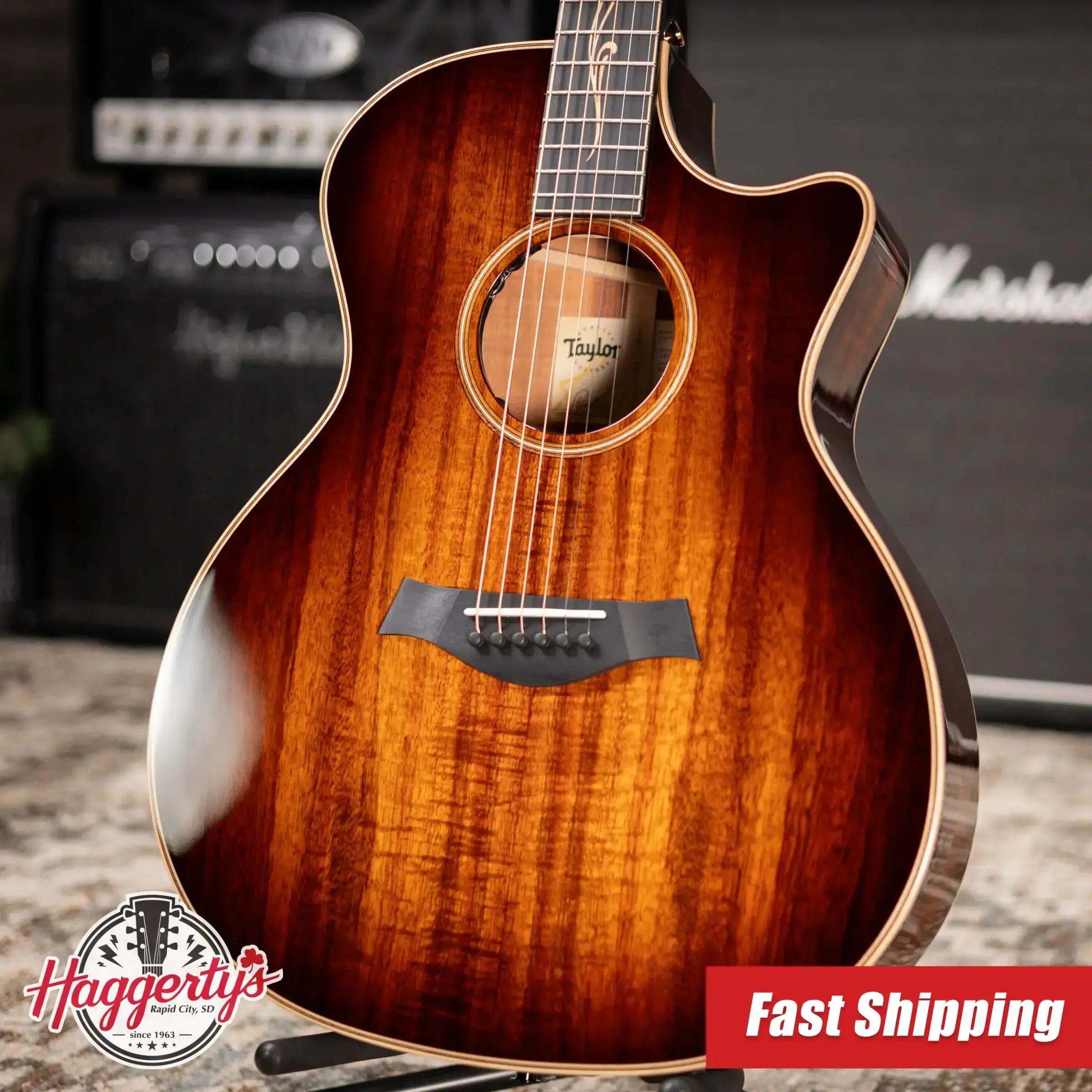 Taylor Next Generation K24ce Grand Auditorium Acoustic/Electric Guitar - Shaded Edgeburst with Hardshell Case