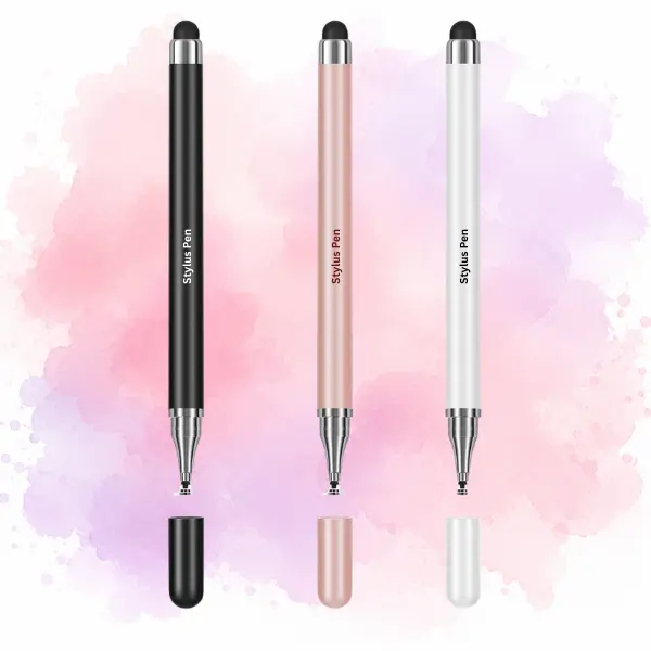 3-Pack Universal Disc Tip Stylus Pen — No Charging, No Pairing | Works on iPad, Samsung, Android & All Touchscreens | Perfect for Writing, Drawing & Note-Taking