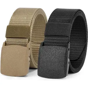 Nylon Belt for Men Military Tactical Belt Canvas Outdoor Web Belt with Plastic Buckle