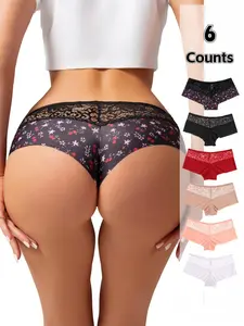 Women's Cherry Print Boyshorts, Soft Comfy Breathable Panty for Daily Wear, Women's Underwear for All Seasons