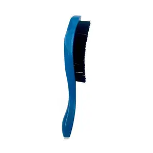 JIGGSAWMILLIONS Blue Wave Master Hard Bristles - Hard Bristles for Thick Coarse Hair, Wave Styles - Hard Wave Master Solid Wood Construction Ergonomic Grip