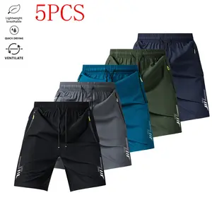 5-Piece Men's Fashion Versatile Shorts, Outdoor Sports Fitness Shorts