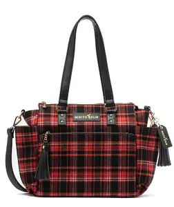 Gemini Mini Convertible Backpack - Tartan Rouge Wool - [OUTLET FINAL SALE]