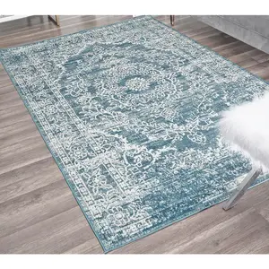 Rugs America Freya FY70A Blue Frost Farmhouse 5'0"x7'0"