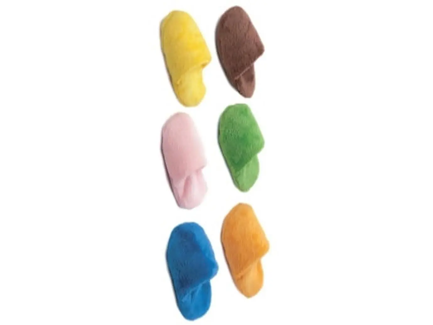 Doggles TYAPSL-99 Plush Slippers 6 pack - Assorted
