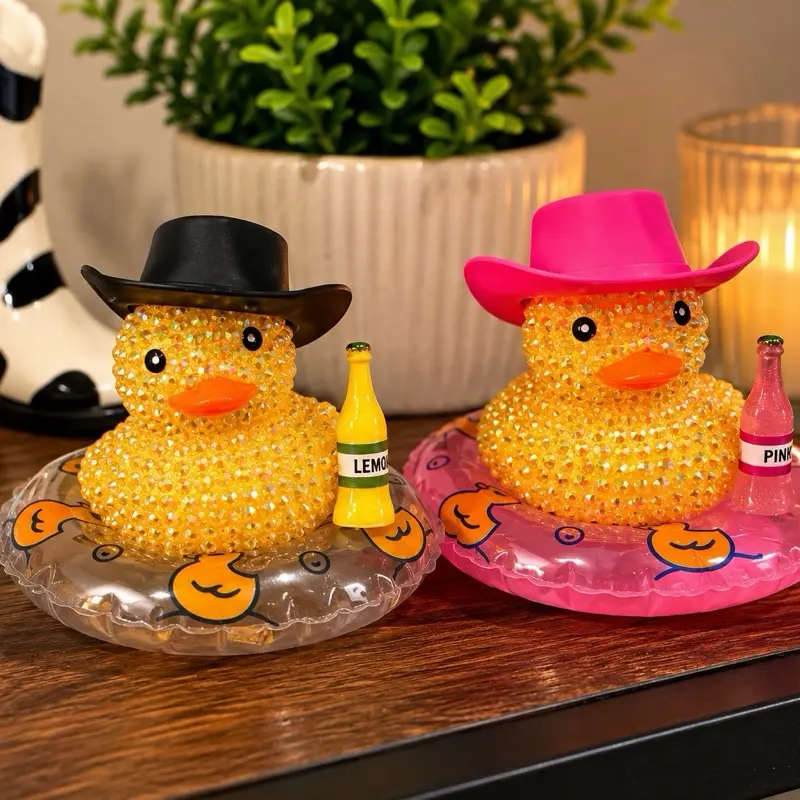 Rhinestone ducks on float!