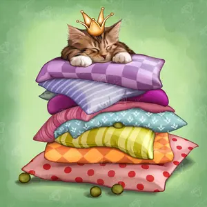Princess & The Pea Kitty Diamond Painting Kit