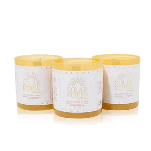 Solar Power Outdoor Luxe Candle Trio