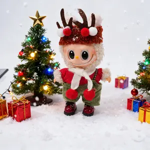 【Only clothes】Clothing only, applicable to Labubu doll costumes (Generation 1, 2 and 3), for Labubu keychain dolls to wear in Christmas costume sets.