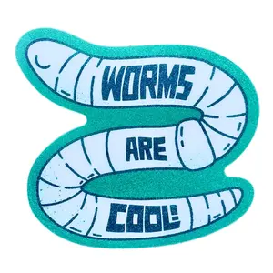 Worms Are Cool! Decorative Vinyl Sticker