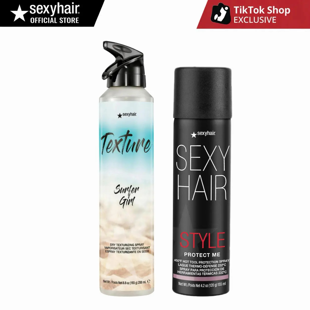 SexyHair Texture Surfer Girl Dry Texturizing Spray & SexyHair Protect Me Heat Protection Spray SexyHair Texture Surfer Girl Dry Texturizing Spray & SexyHair Protect Me Heat Protection Spray