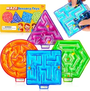 Squishy Toys Sensory Fidget Toys for Kids: 4 Pack Maze Sensory Toys for Autism - Fidget Toys with Filled Goo for Calming Down Classroom Travel ClassroomStockingStuffersTikTokShopBlackFriday Stress Relief Fidgeting Stress Relief Decoration Relaxation Stick