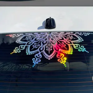 Holographic Silver Rainbow Car Decal