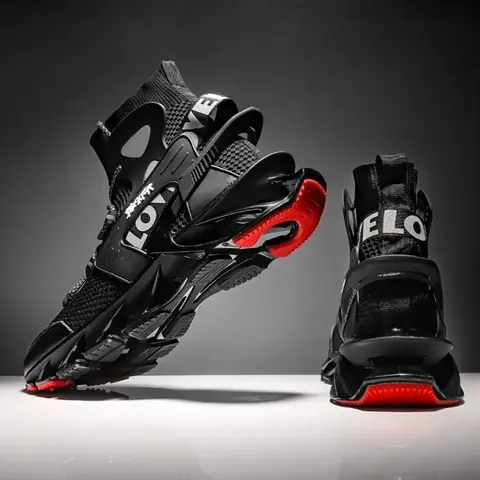 Men's Fashionable Cut Out Design High Top Sneakers, Casual Comfortable Sports Running Shoes, Male All-match Round Toe Shoes for Daily Wear, Jogging Shoes, Casual Running Footwear, Athletic Shoes, Sporty Running Shoes, Trendy Running Shoes