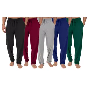 5-Pack Men's Loose Fit Classic Lounge Pants Soft Knit Pajama Polyester Trouser Pocket Men's wear Lounge wear