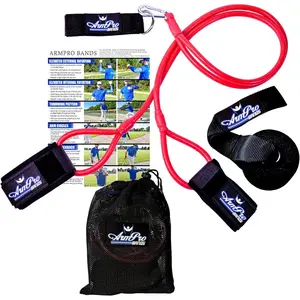 Arm Pro  Baseball Softball Resistance   - Arm Strength, Pitching and Conditioning Equipment,  in 3 Levels (Youth, , Elite), Anchor Strap, Door Mount
