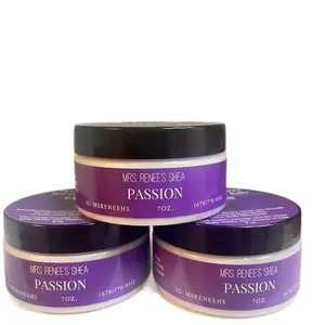Mrs. Renee’s Shea: Passion 8 oz Whipped Butter with Long-Lasting Scent, Gluten-Free, Paraben-Free, and Preservative-Free for Skincare and Fragrance