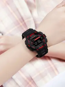 Outdoor Sports Multifunctional LED Night Glow Display Watch, Adult Teenager Men Women Student Electronic Fashion Watch, Trendy Multifunctional Watch