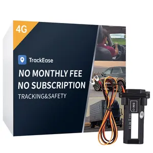 Wired GPS Tracker for Vehicles, No Monthly Fee, No Subscription with Real-Time Tracking, 4G SIM and Data Included, Trip History, GeoFence, Driving Alerts, IP67 Waterproof, for Fleets & Families