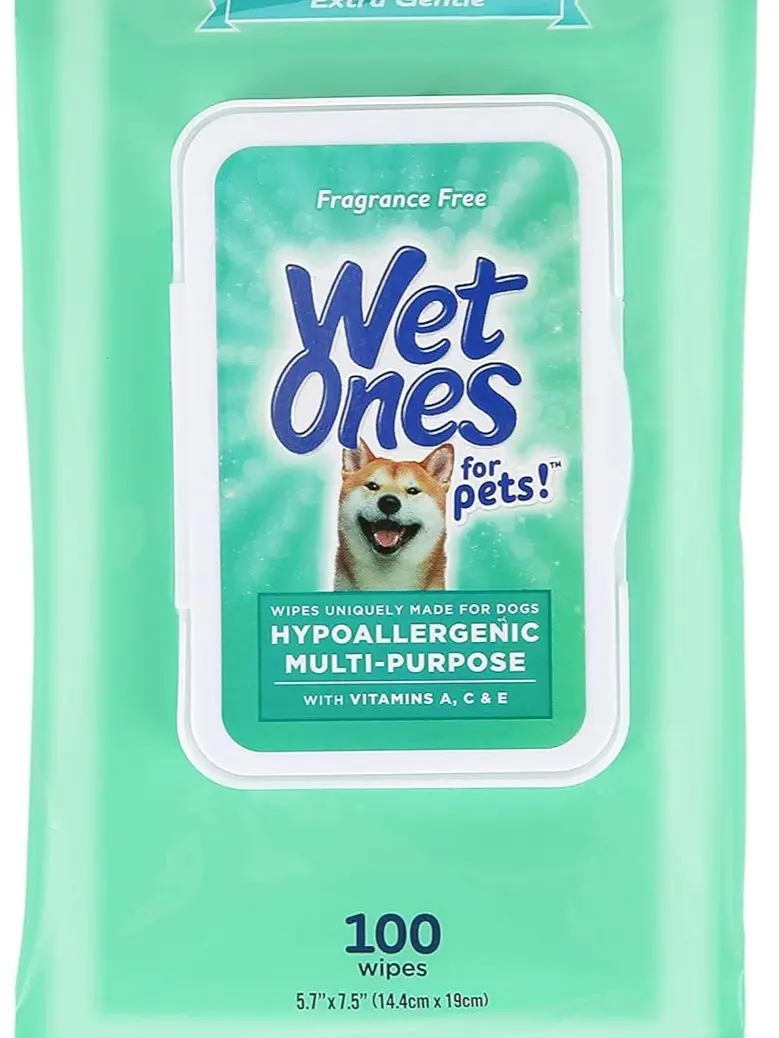 Pets Hypoallergenic Multi-Purpose Dog Wipes with Vitamins A, C & E | No Fragrance Hypoallergenic Dog Wipes for All Dogs Wipes Multipurpose | 100 Count Pouch Dog Wipes