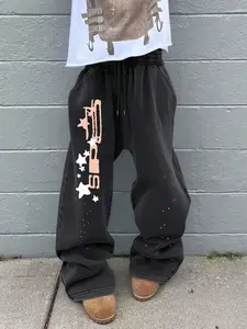 Men's Cotton Casual Straight Leg Pants, All-Season Comfortable Wide-Leg Sweatpants, Fitted Design for Everyday Wear, Casual Chic Bottoms