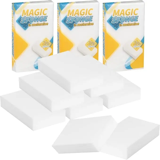 Magic Sponge Eraser Foam Cleaning Sponges 20PCS Multi-Functional Power Scrubber for Kitchen Dish Household Cleaning Bathroom Toilet Wall Cleaner