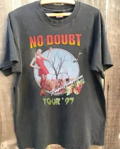 [Sale Up To 50%] No Doubt Shirt, No Doubt Band Tour 97 Charcoal T-Shirt S-5Xl Men Women