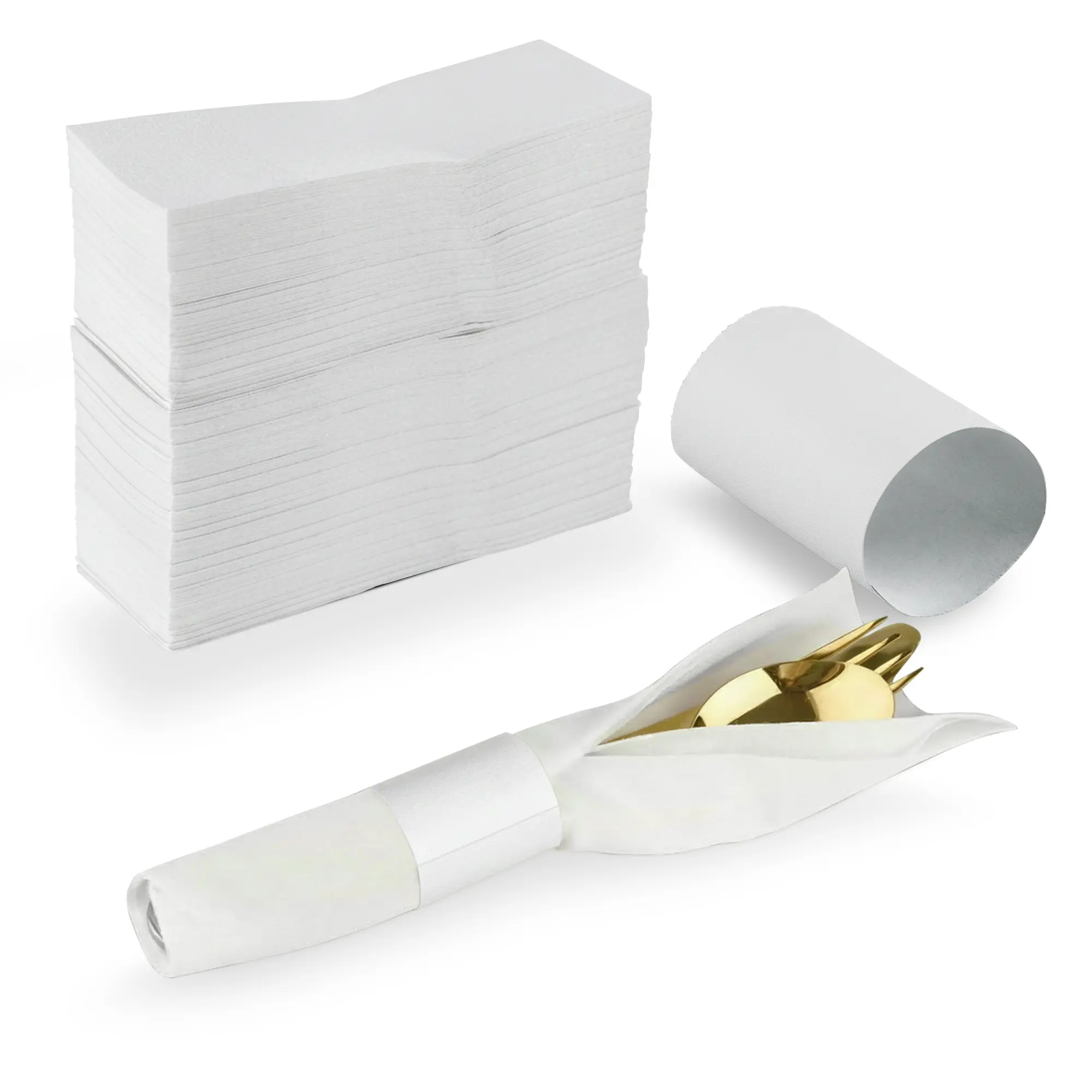 MT Products Self-Adhesive Paper Napkin Bands | 1.5" x 4.25" Disposable Cutlery Wrap Bands | Made in USA