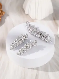 Elegant Hair Clips Set with Artificial Zirconia Decorations, Perfect for Bridal, Wedding, Various Occasions, Stylish Daily Hairstyles Accessories, Bling Hair