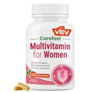 VEV Multivitamin for Women, Women's Vitamins with Vitamin A, C, D, E & B-Complex, Calcium, Magnesium, Zinc, 120 Capsules, 60-Day Supply – 13 Essential Vitamins & 6 Key Minerals for Daily Nutrition