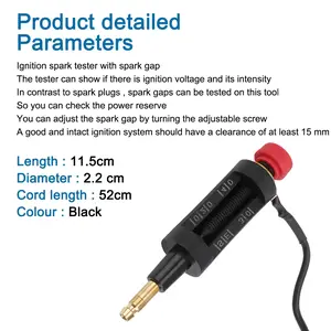 0-6000RPM 12V Car Spark Plug Tester Diagnostic Tool Analyzer Ignition System Test Motorcycle Truck Gasoline Vehicles Accessories