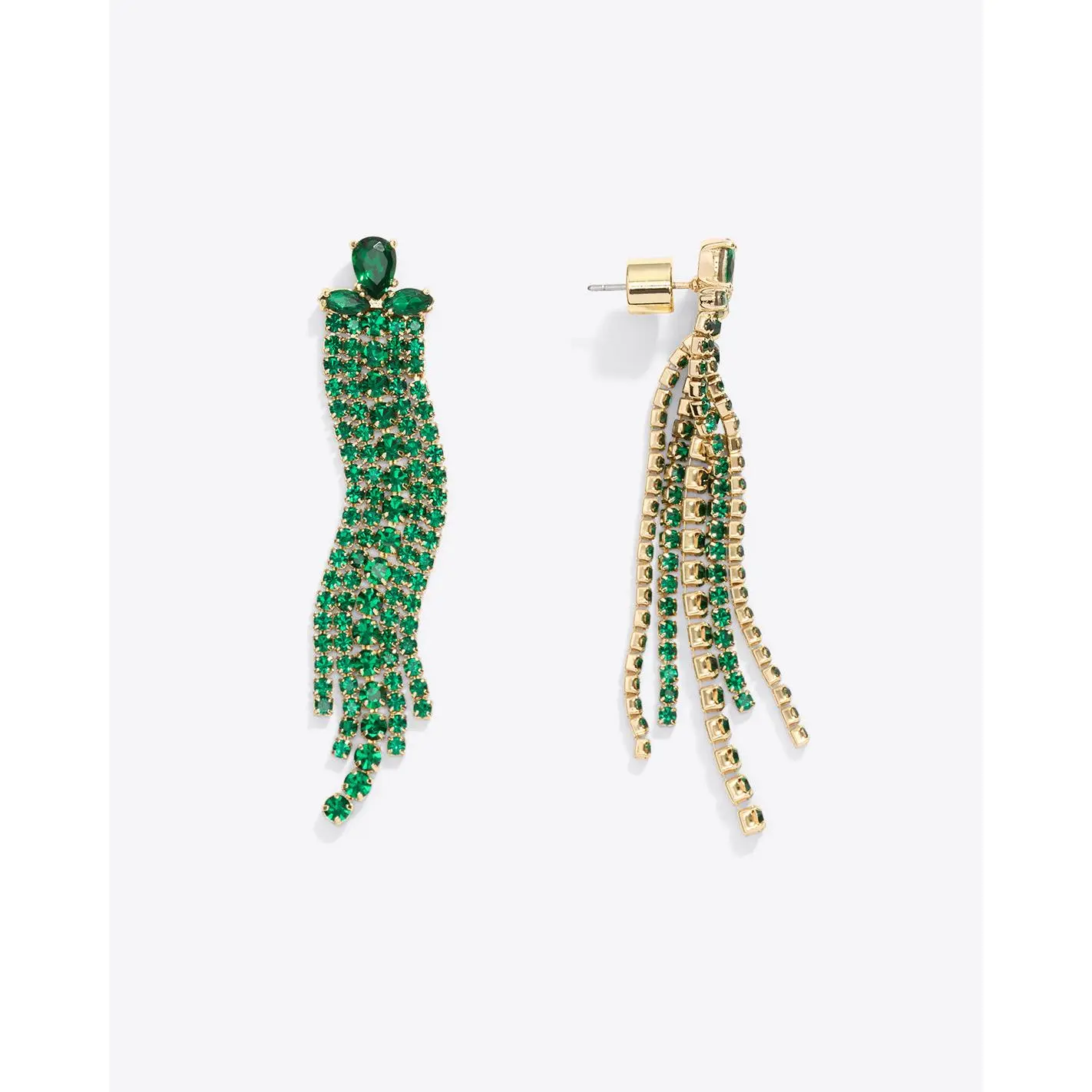 Gem Chandelier Earrings in Green