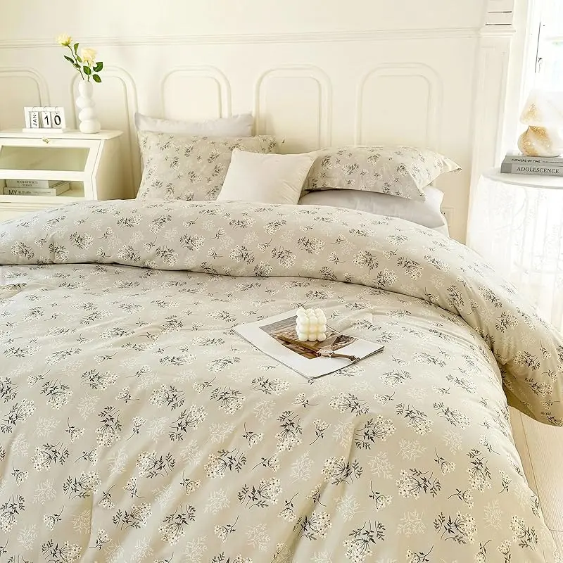 08- Floral-beige Grey