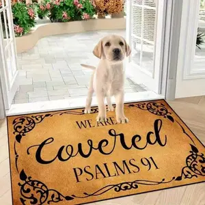 Bohemian Letter Pattern Door Mat, Decorative Rug Mat, Non-Slip Rectangular Rug, Home Decor for Living Room and Bedroom, Durable Design