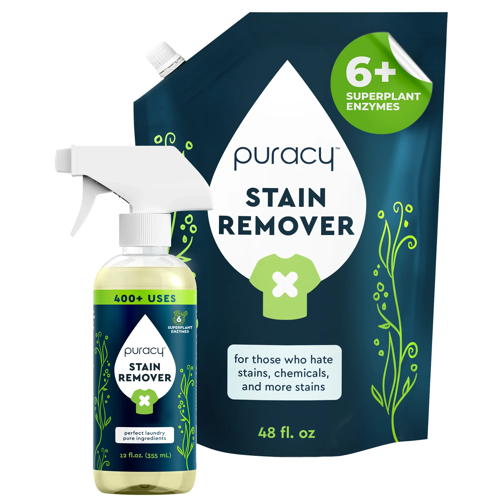 1pk Stain Remover 12oz + 48oz Refill