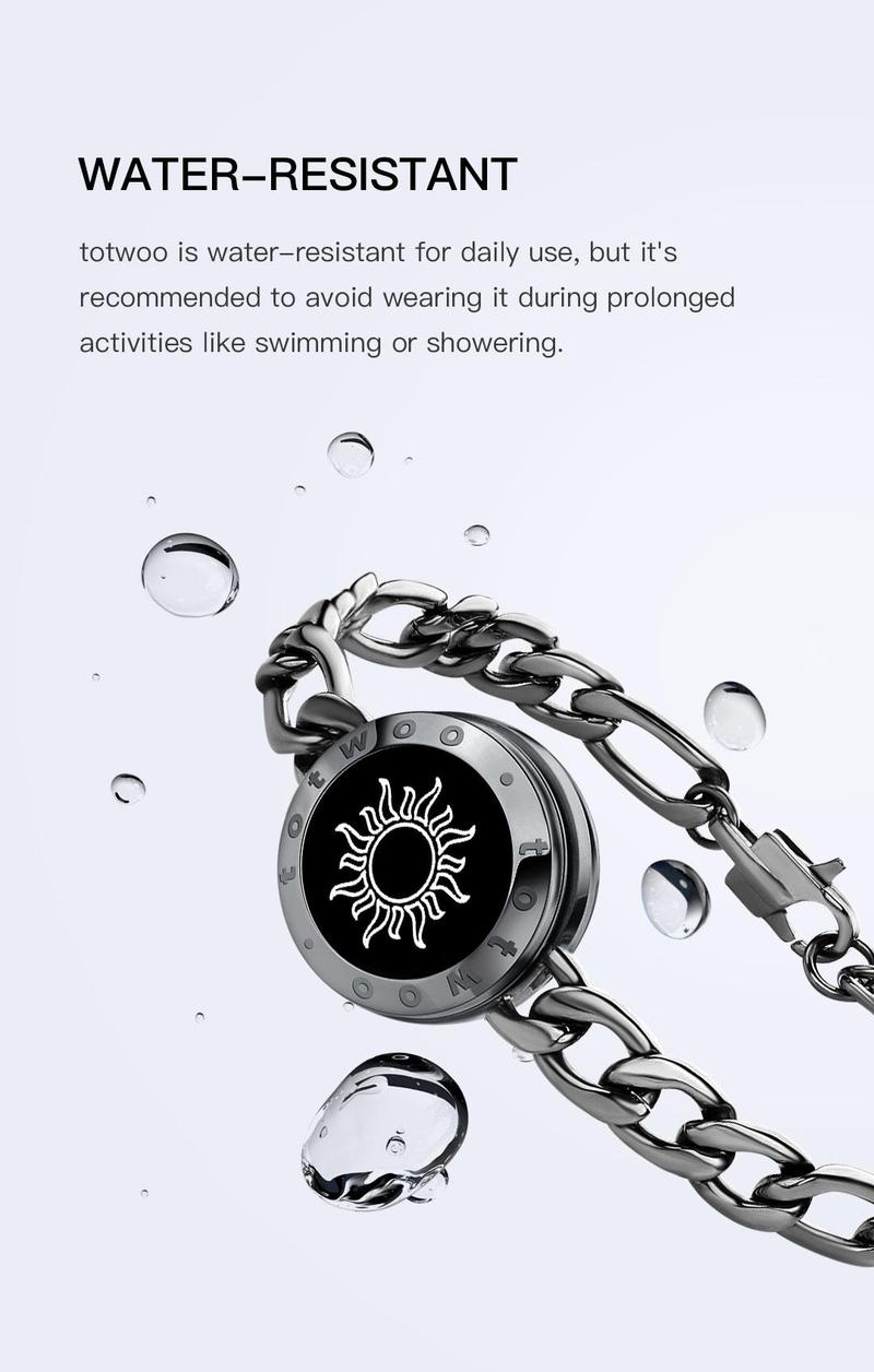 【emotional smart jewelry】totwoo Long Distance Touch Bracelets with Sun&Moon Functional Love Connect Gift For Boyfriend or Girlfriend or your Family
